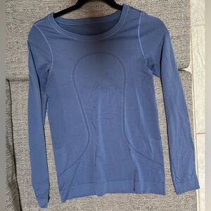 LULULEMON Swiftly Tech Long Sleeve Dark Blue, Size 8